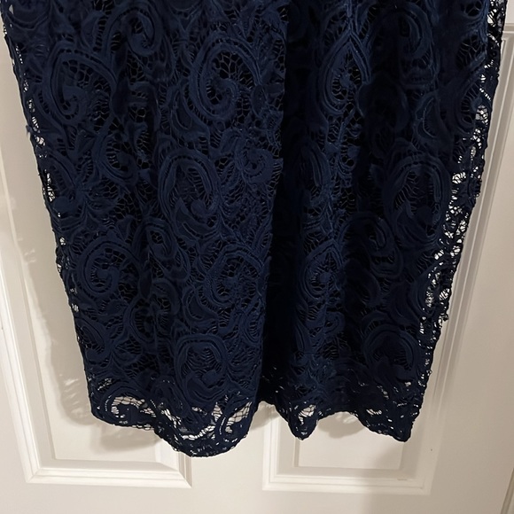 Brand new navy blue dress with lace floral - Picture 4 of 8